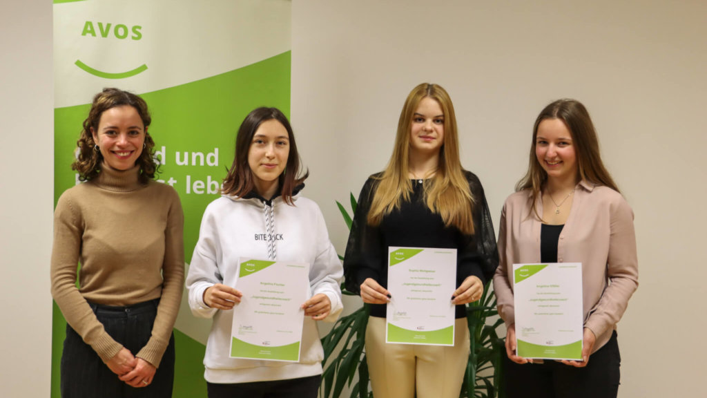 AVOS, Jugendgesundheit, Regionale Gesundheitsförderung, Coaches, Coaching, Shari Langeleh, Angelina Fischer, Sophia Weitgasser, Angelina Gfäller