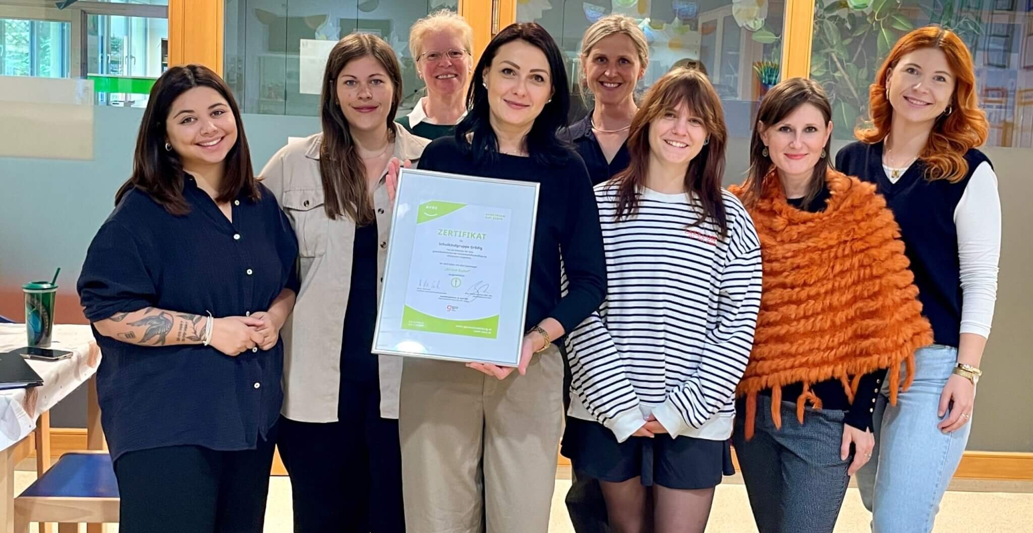 Gütesiegel „Grüne Gabel“für Schuldkindgruppe Grödig - AVOS Salzburg